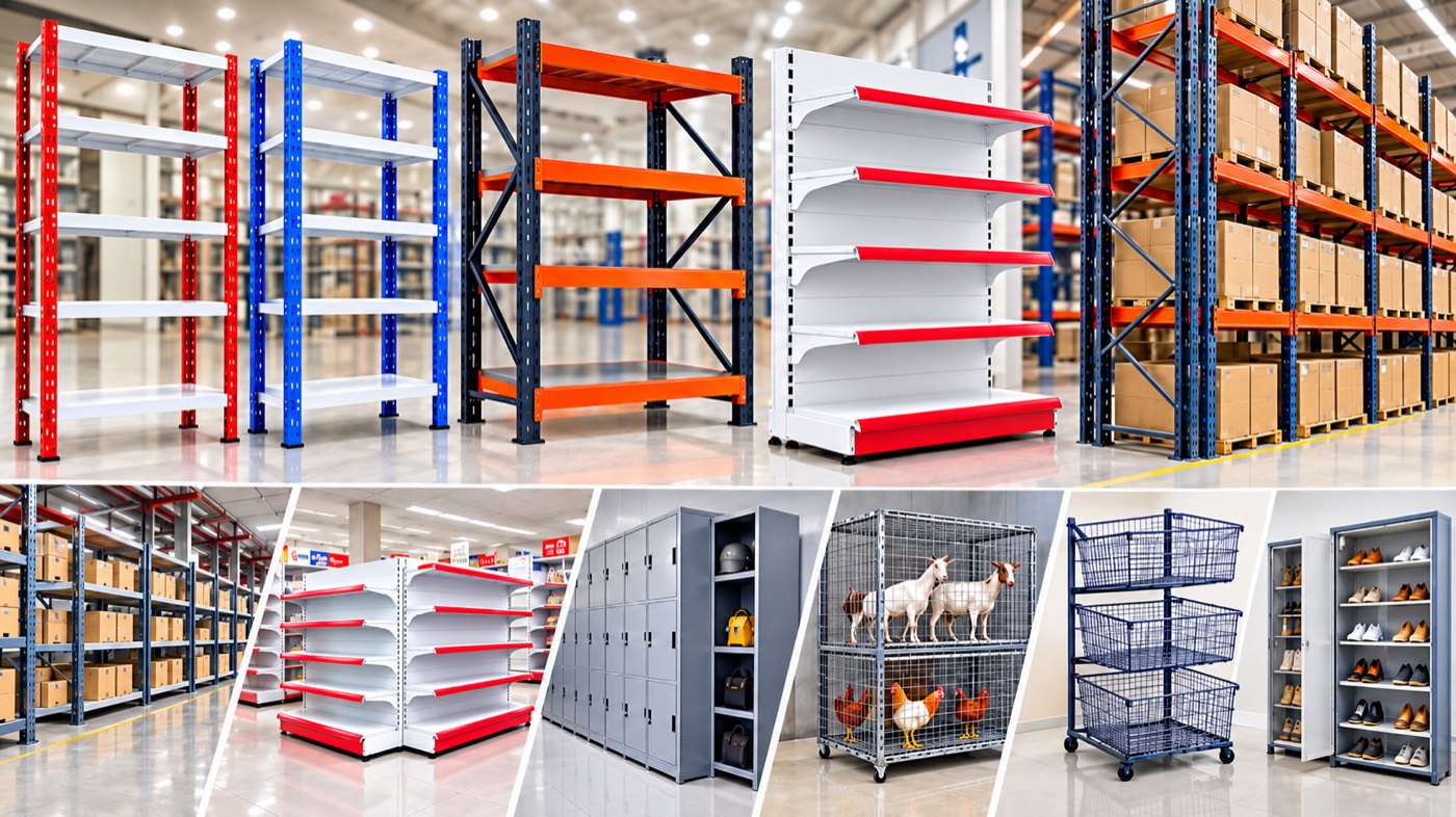 Industrial racks, lockers and display units made by SIF